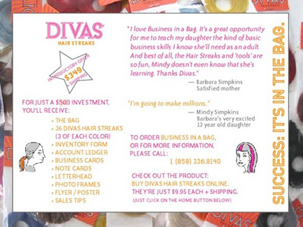 Divas Hair Streaks Business In A Bag Menu